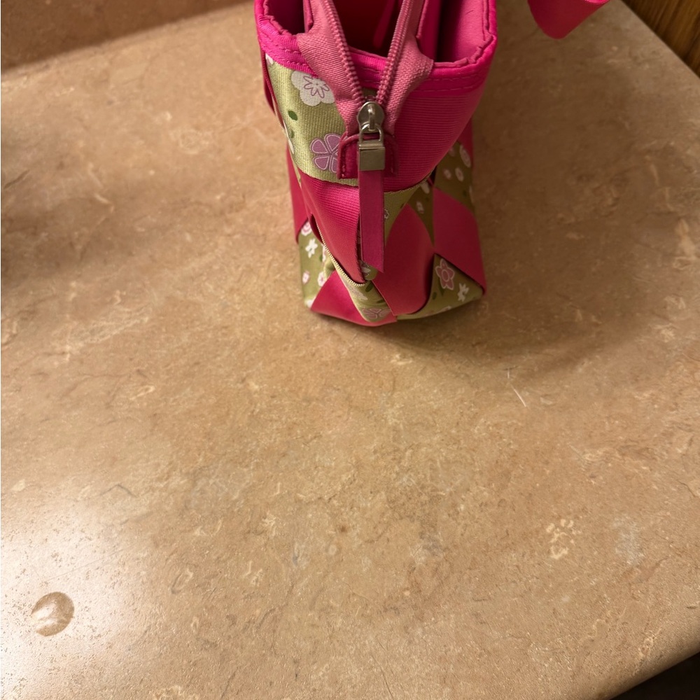 Pink and Green Seatbelt Checkered Women's Bag - Picture 5 of 11